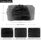 Swim Caps for Women Swimming, Comfort Pleated Swimming Cap for Long Hair - Image 2