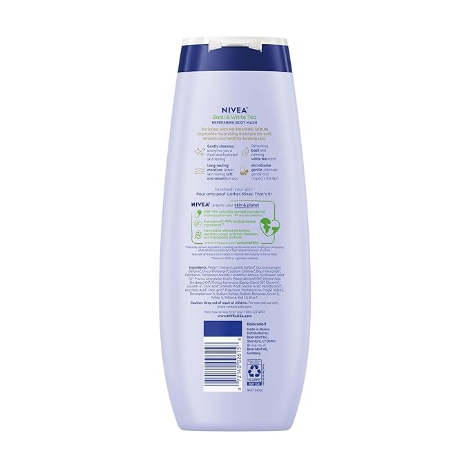 NIVEA Refreshing Basil and White Tea Body Wash - Image 13