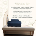 800 Thread Count 100% Egyptian Cotton XL 3PC Sateen Weave Twin Sheets Set - Image 6