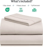 LuxClub 3 PC Twin Sheet Set, Deep Pockets Wrinkle Free Cooling Bed Sheets Hotel - Image 2