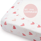 Yoofoss Pack and Play Sheets Fitted, Mini Crib Sheets 2-Pack - Image 6