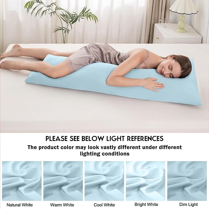 Body Pillowcase with Zipper Cooling Viscose from Bamboo Zippered Pillowcases - Image 6