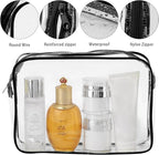 Tbestmax 10 Pack Clear Cosmetic Bags Makeup Bags Portable Waterproof TSA - Image 3