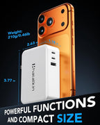 65W for MacBook Pro Charger, 5-in-1 Retractable Wall Charger Plug for iPhone 17 - Image 9
