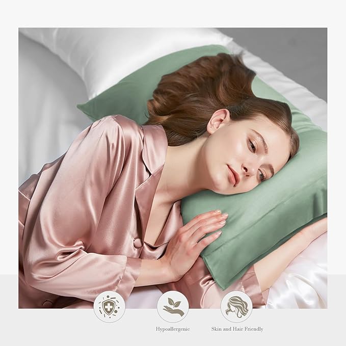 WishSmile Standard Pillow Cases Cooling Pillowcases Set of 2 Breathable Cool - Image 2