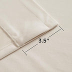 Joydeco Velvet Curtains White Blackout Curtains Thermal Insulated 96 inches - Image 3