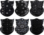 Venswell Neck Gaiter Face Mask Men Women, Seamless Bandana Rave Face Cover by Venswell