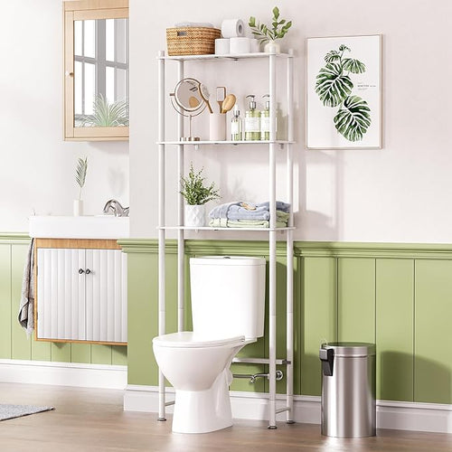 AmazerBath Over The Toilet Storage Bamboo, Bathroom Over Toilet Organizer Rack by AmazerBath