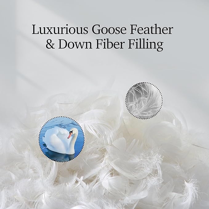Hotel Grand Luxury White Goose Feather Down Fiber Comforter King Size, 100% - Image 2