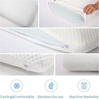 DLIGHT BD Slim 3.2" Stomach Sleeping Memory Foam Pillow-Thin, Soft Yet - Image 8