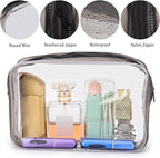 Tbestmax 10 Pcs Clear Cosmetic Bags Makeup Bags Portable Waterproof Travel - Image 3