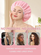 Years calm Shower Caps for Women Reusable Waterproof, Double Layer Waterproof - Image 8
