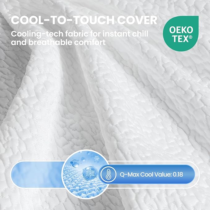 BedStory Cooling Mattress Topper Twin Size, 3 Inch Gel Infused Memory Foam - Image 3