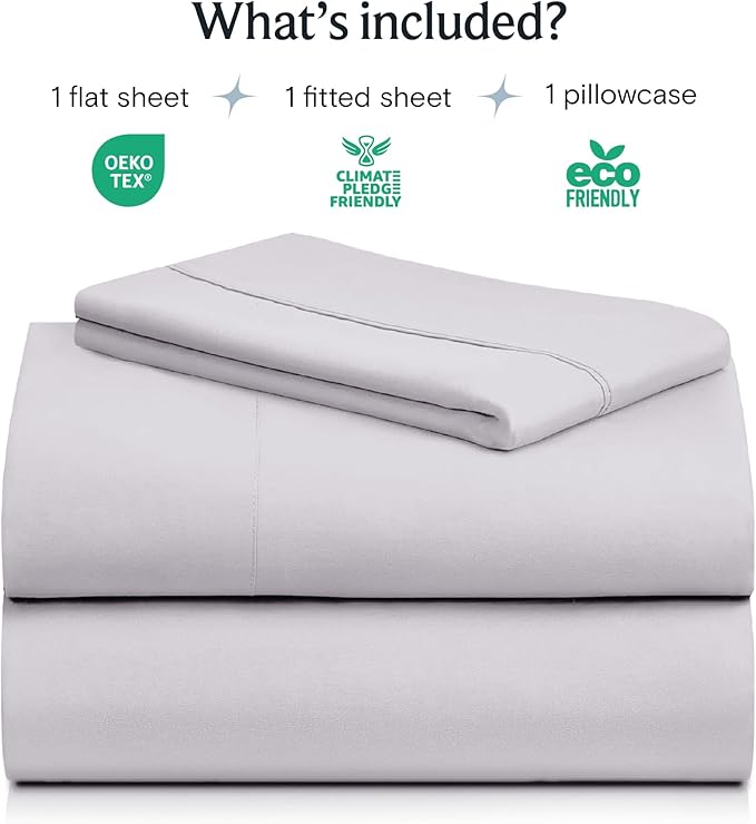 LuxClub 3 PC Twin XL Sheet Set, Deep Pockets Wrinkle Free Cooling Bed Sheets - Image 2