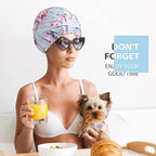 INNELO Luxury Shower Cap for Women Reusable Waterproof, Double Layered Shower - Image 6