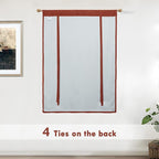 DriftAway Double Layer Linen Blackout Tie Up Curtains Thermal Insulated Fully - Image 7