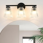 OCIOC Black Bathroom Vanity Lights, 3-Light Modern Bathroom Light Fixtures by ocioc