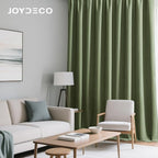 Joydeco Coconut Green Velvet Curtains 108 Inches 2 Panels, Luxury Thermal - Image 4