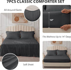 King Comforter Set Dark Grey - Image 2