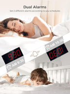 PPLEE Alarm Clock for Bedroom, Large Number Digital Clock - Image 5
