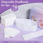 Sublaga 70 Pcs Disposable Spa Facial Headbands, Elastic Headband Wrap - Image 3
