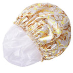 Shower Cap for Women, Double Layers Shower Caps Reusable Waterproof, Bathing - Image 7