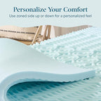 LUCID 2 Inch Gel Memory Foam Mattress Topper, Twin size – 5 Zones – Cooling Gel - Image 5
