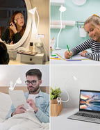 Clip on Light USB Reading Light, Eye Care Dimmable Reading Lamp Flexible Goose - Image 6