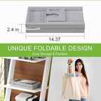 Bathtub Caddy Tray for Tub, Foldable Bath Table Trays, Bamboo Shelf - Image 4