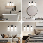 Espird Bathroom Vanity Light Fixtures Matte Black Bathroom Lighting Fixture - Image 4