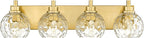 Bathroom Light Fixtures Over Mirror, 4-Light Modern Sconces Wall Lighting by Metwet