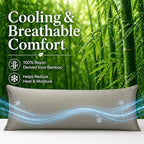 evoLive 100% Rayon Derived from Bamboo Cooling Breathable Body Pillow - Image 2