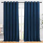 NICETOWN Moroccan Blue Blackout Living Room Curtains 110 inches Long, Grommet by NICETOWN