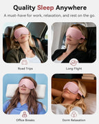 Weighted Blackout Sleep Mask for Women, 3D Contoured Zero Eye Pressure - Image 8