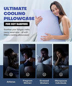 Ice Cooling Pillowcase for Hot Sleepers, Instantly Cool, Stays Cold All Night - Image 6