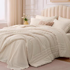 Full Comforter Set Beige by Velorose