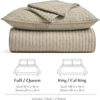 EVERGRACE Cross Stitch Pre-Washed Cotton Quilt Bedding Set King Size, Oversized - Image 7