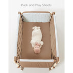 Konssy Muslin Mini Crib Sheets, 100% Soft Cotton Pack and Play Sheets - Image 6