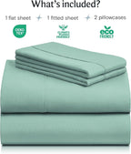 LuxClub 4 PC Queen Sheet Set, Breathable Luxury Bed Sheets, Deep Pockets 18" - Image 2