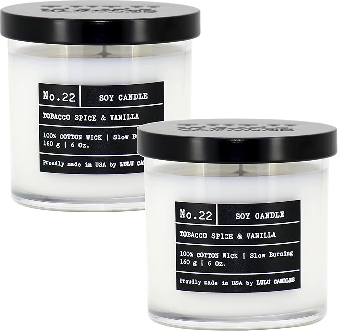 Lulu Candles | Tobacco, Spice & Vanilla | Luxury Scented Soy Jar Candle | Hand by LULUCANDLES