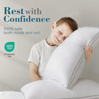 viewstar Pillows Queen Size Set of 2, Hotel Quality, Down Alternative Gusseted - Image 6