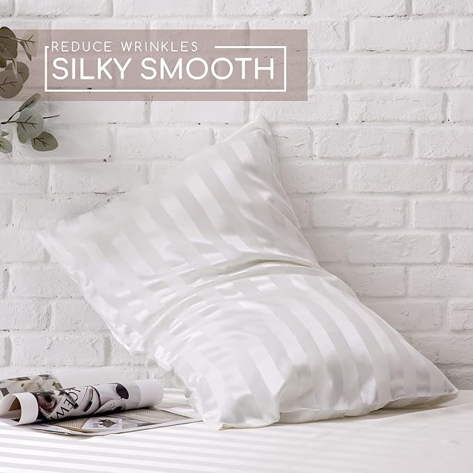 MR&HM Satin Bed Sheets, Full Size Sheets Set - Image 4