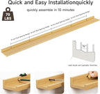 Floating Picture Ledge Shelves for Wall Set of 2, 84 Inches Picture Ledge Shelf - Image 5