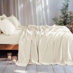 LBRO2M 100% Pure Linen Sheet Set Deep Pocket Up to 16" Bed Sheets Sets - Image 2