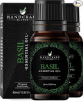 Handcraft Blends Basil Essential Oil – 0.33 Fl Oz – Pack of 2 – 100% Pure and by HandcraftBlends