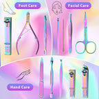 CGBE Nail Clippers Set, Manicure Set Pedicure 12 Pieces Stainless Steel - Image 7