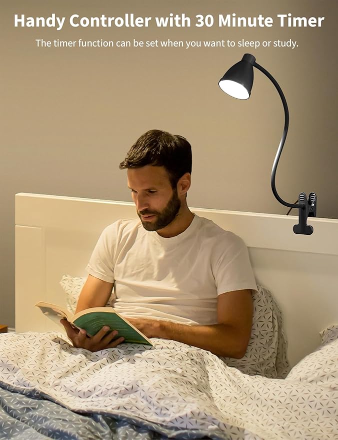 BOHON Desk Lamp 5 Color Modes 10 Brightness Dimmer Reading Light 10W 38 LED - Image 4
