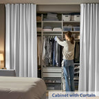 Room Divider Ceiling Mounted Curtains Track Sets Extra Wide Blackout Curtain - Image 4