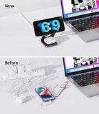 Foldable Magnetic Wireless Charger, KU XIU Aluminum Alloy 3 in 1 Charging - Image 4