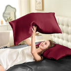 INFIIXSO Silk Pillow Cases 2 Pack Standard Size, Ultra Smooth & Soft Mulberry - Image 8